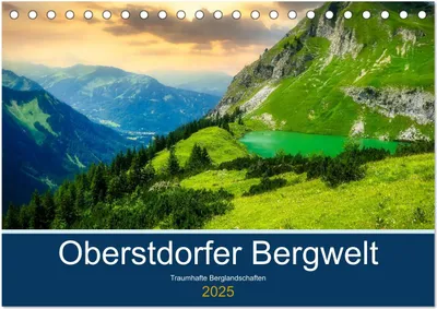 Produktbild von Oberstdorfer Bergwelt (Tischkalender 2025 DIN A5 quer), CALVENDO Monatskalender