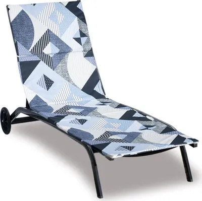 Immagine prodotto di Cuscino per lettino da spiaggia - fodera con cerniera - 55x195 cm - Blu