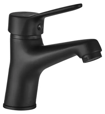 Productafbeelding van KUCHINOX FENE wastafelmengkraan, mat zwart, met klik-klak bediening, messing