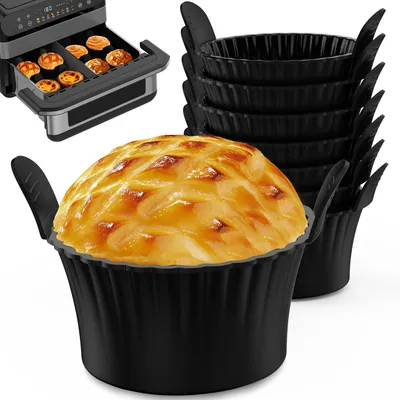 8er Set Silikon-Muffinformen für Heißluftfritteuse, BPA-frei