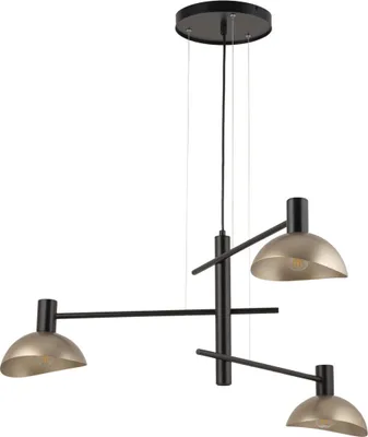 Zdjęcie produktu dla Lampa wisząca dekoracyjna nowoczesna potrójna czarno-złota do salonu Artis 3xE14 40W Sigma Lighting