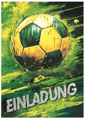 Image de Cartes d'invitation pour enfants, format A6, lot de 12 [Football]