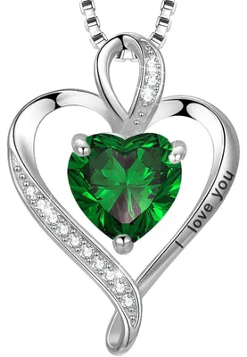Immagine prodotto di Collana con ciondolo a cuore, argento 925, con incisione "Ti amo" e confezione regalo con pietra portafortuna