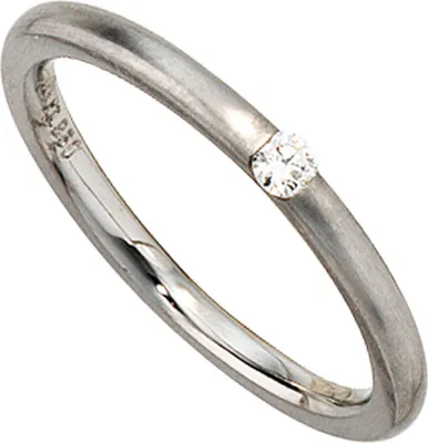 Produktbild von Solitär Ring Diamant Brillant 950 Platin Platinring schlicht Innenumfang 58mm  Ø18.5mm