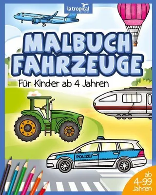 Produktbild von Malbuch Fahrzeuge für Kinder ab 4 Jahren