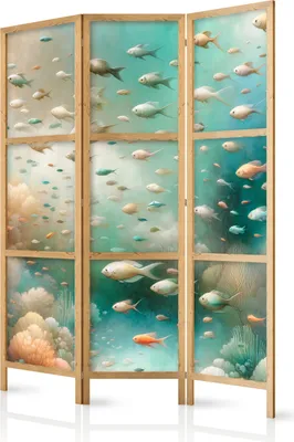 Immagine prodotto di Paravento giapponese 135x172 cm in 3 parti verde