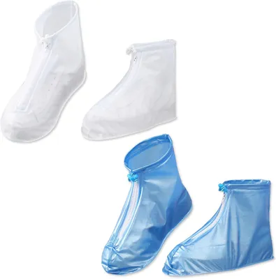 Produktbild von Überschuhe 2 Paar, Silikon mit Reißverschluss, wiederverwendbar, für Regen