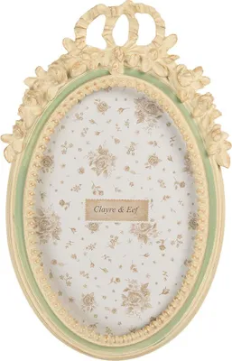 Image de Clayre & Eef Cadre photo 10x15 cm Beige Plastique