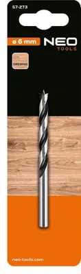 Image de Foret hélicoïdal pour bois, diamètre 6 mm, longueur 93 mm