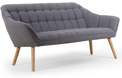 Image de MENZZO Canapé 3 places Scandinave Zentao Tissu Gris Clair