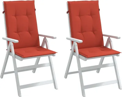 Produktbild von Möbel Hochlehner-Auflagen 2 Stk. Melange Rot 120x50x4 cm Stoff - Sitzkissen 4002430