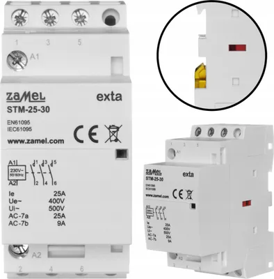 Produktbild von Modularschütz 230V 25A STM-25-30 3NO EXTA Schütz 25a Relais ZAMEL