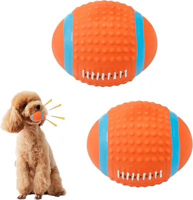 Produktbild von Squeaky Dog Ball, 2 Stück, Latex Gummi, interaktives Spielzeug, für Hunde und Katzen