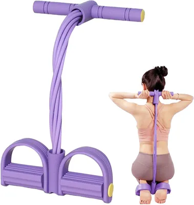 Produktbild von Multifunktionales Pedal-Widerstandsband für Beine, Arme, Rumpf und Bauch bei Yoga, Krafttraining und Fitnessübungen