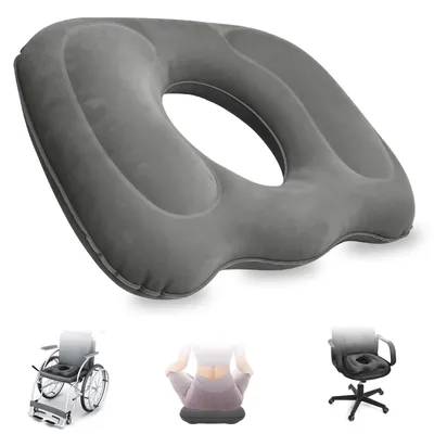 Produktbild von Sitzkissen gegen Hämorrhoiden, Donut-Kissen, aufblasbarer Sitzring, Steißbeinstütze, orthopädisches Kissen gegen postoperative Schmerzen und Druckgeschwüre.