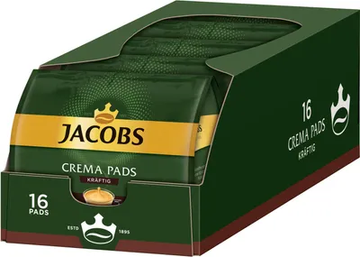 Image de Jacobs Dosettes de café Crema, Corsé, Goût intense et corsé, Café, 90 dosettes