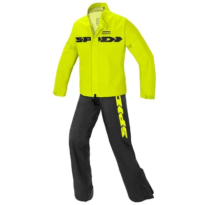 Image de Spidi Sport Rain Kit 2-Piece Combinaison de pluie moto, noir/jaune, XS