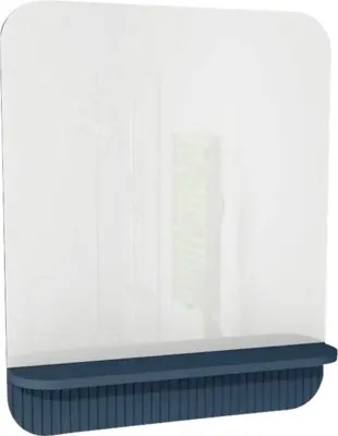 Obrázek produktu pro Zrcadlo do koupelny Devo Gloria 2.0 s modrou matnou poličkou 70 x 86 cm GL2-LUPL70-2-F103