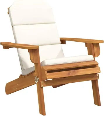 Produktbild von Adirondack-Gartenstuhl aus massivem Akazienholz mit Kissen