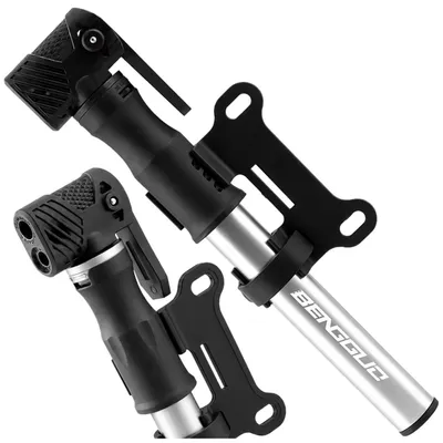 Zdjęcie produktu dla Mini pompka ręczna do rowerów, lekka, aluminiowa, do piłek, srebrna