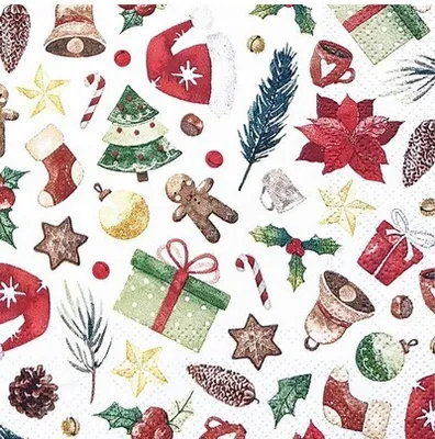 Produktbild von 20 kleine Cocktailservietten Xmas Collection - Sammlung für Weihnachten 25x25cm