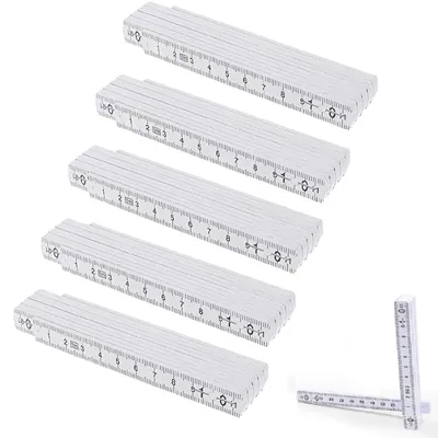 Image de Règle graduée en plastique, 1 mètre, 10 segments, lot de 5, pour des mesures précises