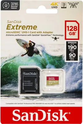 Immagine prodotto di SanDisk microSDXC 128GB Extreme A2 C10 V30 UHS-I U3