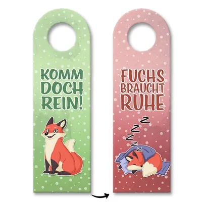 Produktbild von Komm doch rein oder Fuchs braucht Ruhe Türhänger mit süßem Fuchs