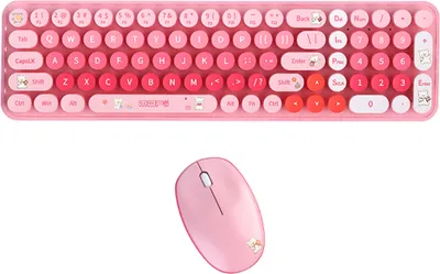 Obrázek produktu pro Mofii Sada bezdrátové klávesnice a myši BabyBear 2.4G USB Ergonomická tichá kompatibilní s Windows XP/7/8/10 Kancelářská klávesnice pro notebooky