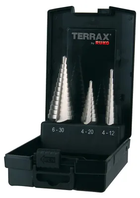 Image de Ruko Terrax foret étagé jeu de 3 pièces HSS Terrax, DIN 1412 C, A101126RO