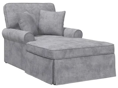 Produktbild von vidaXL Chaise Lounge mit Rock Hellgrau 157 x 91 x 91 cm ARES