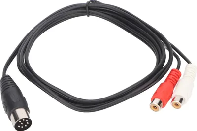 Obrázok produktu pre Adaptérový kábel, pevný 8-pinový DIN na 2-pinový kábel plug-and-play so zásuvkou pre prístroj