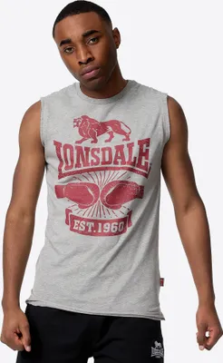 Produktbild von Herren ärmelloses T-Shirt schmale Passform CLEATOR Marl Grey S Lonsdale