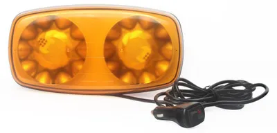 Produktbild von Orange 12–24V LED-Warnleuchte / Signalblitz mit Magnetfuß, 35W – für Pannenhilfe, Abschleppplattformen u. v. m.