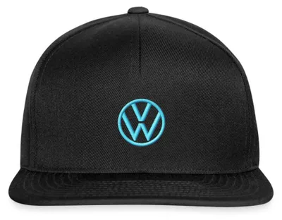 Produktbild von Spreadshirt Volkswagen VW Klassisches Logo Stick Snapback Cap, One size, Schwarz/Schwarz