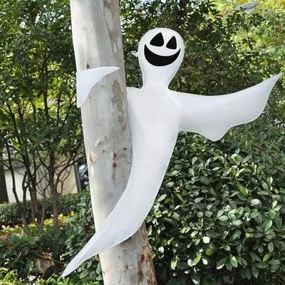 Produktbild von Lächelnder Geist Halloween Dekoration weißer Baumwickel