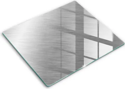 Produktbild von Glasschneideplatte - Herdabdeckplatte - 60x52 - Schneidebrett - Spritzschutz - Hintergrund für Metalltextur