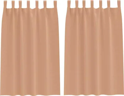 Obrázek produktu pro vidaXL Zatemňovací závěsy s kroužky 2 ks Světle hnědá 175 x 140 cm