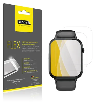 Obrázek produktu pro 2x ochranná fólie pro VKROBAG T10, 100% krytí displeje, značka dipos Flex