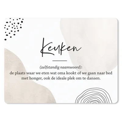 Produktbild von MuchoWow® Mauspad Mousepad küche - vater - sprichwörter - küchen-definition - zitate - Wörterbuch 40x30 cm - Mousepads - Maus Mat - Pad - Mausunterlage - Anti Rutsch
