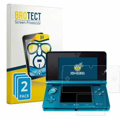 Produktbild von 2x Für Nintendo 3DS Schutzfolie BROTECT Displayschutz Display Schutz Folie Klar Transparent