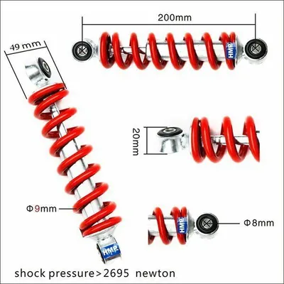Produktbild von Federbein 200 mm Pocket Bike Dirt Bike Mini Cross HMParts
