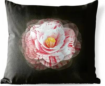 Produktbild von MuchoWow® Outdoor Kissen - Blume - Kamelie - Rosa - 60x60 cm - Wetterfest - Lounge Kissen - Dekoration - Schlaf Kissen