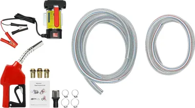 Obrázek produktu pro Čerpadlo na naftu - Přečerpávací čerpadlo - 12V - 45 l/min - Samonasávací - S průtokoměrem - Červené