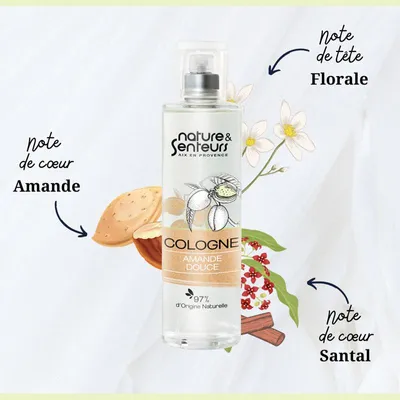 Image de Eau de Cologne Amande Douce 100 ml parfum gourmand