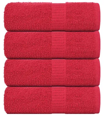 Image de vidaXL Lingettes FROGN, lot de 4, rouge, 30 x 30 cm, 360 g/m²