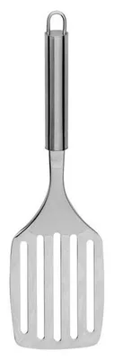 Produktbild von Bratenwender geschlitzt, runder Griff, Länge 32 cm