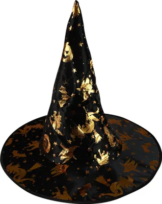 Immagine prodotto di RAPPA Cappello da strega per bambini, decorazione oro