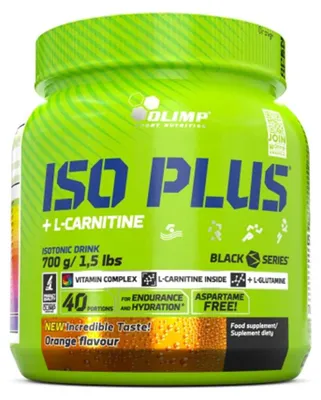 Image de Boissons isotoniques - Olimp Sport Nutrition - Iso plus + L-carnitine (700g) - Saveur Orange