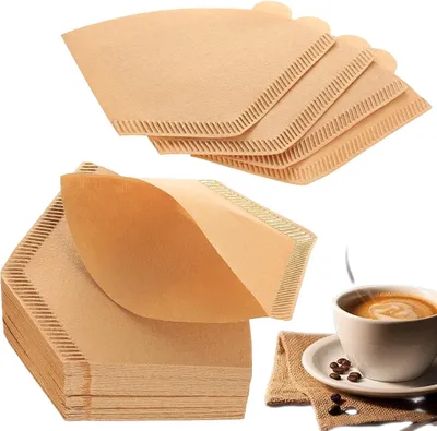Kaffeefilter Größe 4, konisch, ungebleicht, 100 Stück, 8-12 Tassen